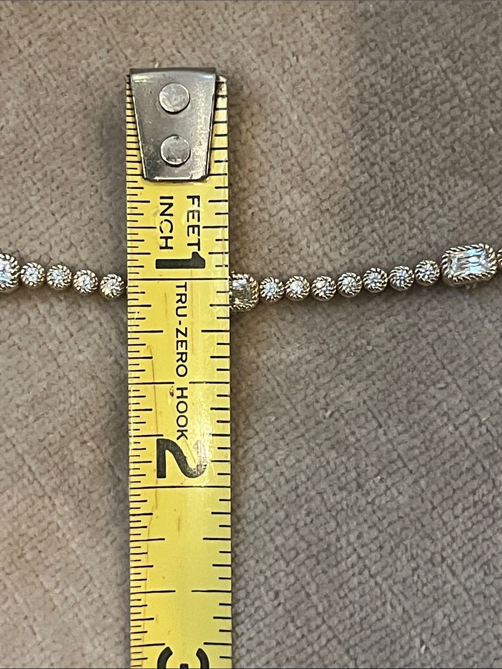 Judith Ripka CZ Sterling 925 Gold Clad Tennis Bracelet - Sparkling Link Design - Picture 12 of 12